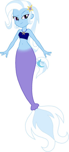 Size: 929x2038 | Tagged: safe, artist:invisibleink, artist:tylerajohnson352, derpibooru import, trixie, mermaid, equestria girls, fish tail, g4, image, mermaid tail, mermaidized, png, species swap, tail
