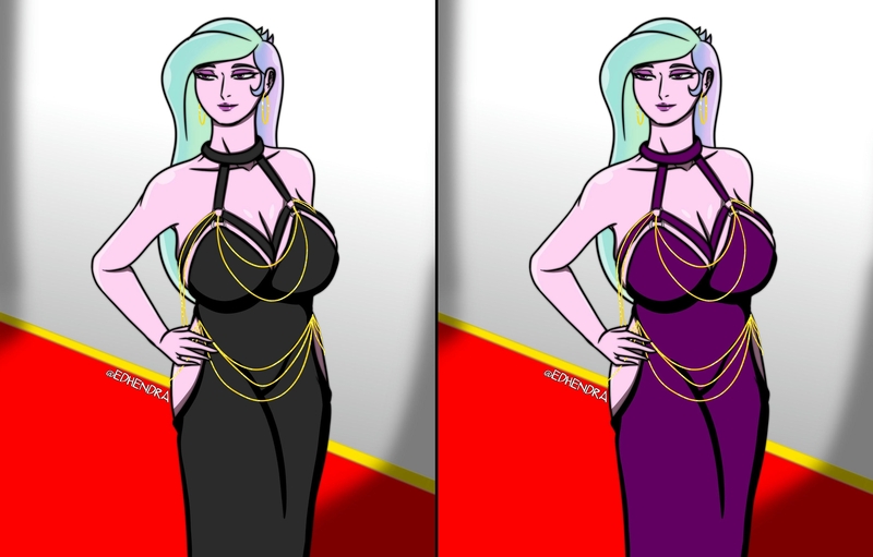 Size: 3175x2029 | Tagged: safe, artist:sandypeacebringer, derpibooru import, princess celestia, human, equestria girls, carpet, clothes, dress, g4, image, jpeg, red carpet, solo