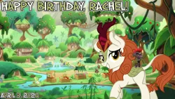 Size: 2064x1162 | Tagged: safe, artist:jhayarr23, artist:not-yet-a-brony, derpibooru import, autumn blaze, kirin, sounds of silence, 2024, april, birthday, duo, image, kirin village, png, queen barb, rachel bloom, trolls, trolls world tour, voice actor joke, youtube link in the description