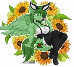 Size: 2000x1800 | Tagged: suggestive, artist:stainedglasslighthea, ponerpics import, ponybooru import, oc, unofficial characters only, anthro, breasts, clothes, easter outfit, high heels, image, jpeg, shoes, socks
