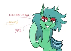 Size: 1282x911 | Tagged: suggestive, artist:moonatik, derpibooru import, oc, oc:carte blanche, unofficial characters only, bat pony, pony, bat pony oc, bat wings, coat markings, dialogue, eyeshadow, femboy, freckles, image, makeup, male, png, smiling, socks (coat marking), solo, stallion, wings