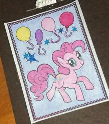 Size: 682x773 | Tagged: safe, artist:lullapiies, derpibooru import, pinkie pie, pony, coloring page, image, jpeg, solo, traditional art