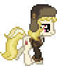 Size: 82x94 | Tagged: safe, artist:botchan-mlp, derpibooru import, march gustysnows, earth pony, pony, animated, clothes, desktop ponies, female, g4, gif, hat, image, mare, pixel art, simple background, solo, sprite, transparent background, trotting