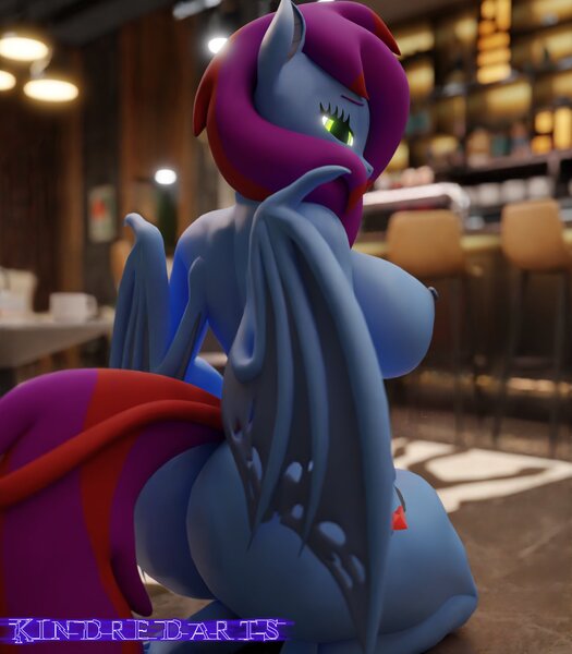 Size: 1680x1920 | Tagged: questionable, artist:midnightarts, ponerpics import, ponybooru import, oc, unofficial characters only, anthro, 3d, breasts, butt, image, jpeg, nipples, nudity