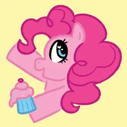 Size: 500x500 | Tagged: safe, artist:nyfti, derpibooru import, pinkie pie, earth pony, cupcake, female, food, g4, image, png, solo