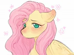Size: 2048x1539 | Tagged: safe, artist:m4ycrowave, derpibooru import, fluttershy, pegasus, pony, abstract background, blushing, female, g4, image, jpeg, mare, solo