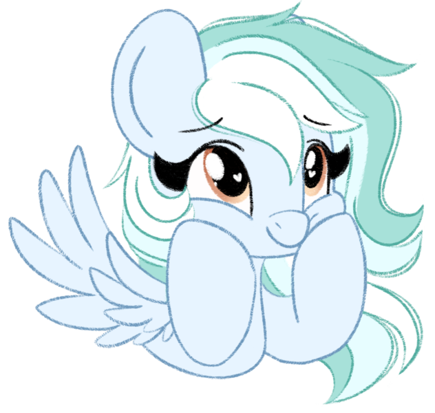 Size: 1310x1243 | Tagged: safe, artist:emberslament, derpibooru import, oc, oc:cotton skies, unofficial characters only, pegasus, pony, cute, doodle, female, happy, heart, heart eyes, image, mare, pegasus oc, png, simple background, spread wings, squishy cheeks, transparent background, wingding eyes, wings