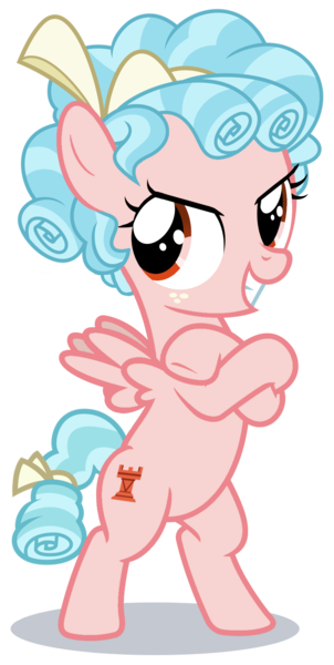 Size: 846x1680 | Tagged: safe, anonymous editor, derpibooru import, edit, cozy glow, pegasus, pony, bipedal, crossed hooves, female, filly, foal, g4, grin, image, png, simple background, smiling, solo, transparent background