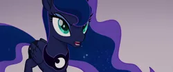 Size: 1920x804 | Tagged: safe, derpibooru import, screencap, princess luna, alicorn, pony, my little pony: the movie, chestplate, collar, crown, cutie mark, ethereal mane, female, folded wings, g4, galaxy mane, galaxy tail, image, jewelry, luna's collar, mare, png, princess luna's cutie mark, regalia, solo, solo female, solo focus, wings, wings down