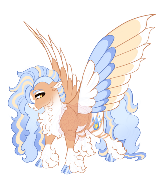 Size: 4100x4500 | Tagged: safe, artist:gigason, derpibooru import, oc, oc:stardrop, pegasus, pony, colored wings, female, image, mare, multicolored wings, png, simple background, solo, transparent background, wings