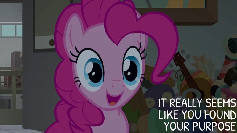 Size: 2000x1125 | Tagged: safe, derpibooru import, edit, edited screencap, editor:quoterific, screencap, pinkie pie, the last laugh, image, png, solo