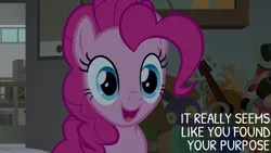 Size: 2000x1125 | Tagged: safe, derpibooru import, edit, edited screencap, editor:quoterific, screencap, pinkie pie, the last laugh, image, png, solo