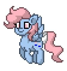 Size: 224x236 | Tagged: safe, derpibooru import, wind whistler, pegasus, pony, pony town, g1, animated, bow, checkered background, flying, g1 to g4, g4, generation leap, gif, image, pixel art, simple background, smiling, spread wings, tail, tail bow, transparent background, wings