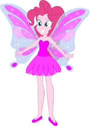 Size: 1157x1615 | Tagged: safe, artist:invisibleink, artist:tylerajohnson352, derpibooru import, pinkie pie, fairy, equestria girls, beautiful, clothes, cute, dress, fairy wings, g4, image, png, wings