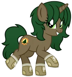 Size: 3173x3397 | Tagged: safe, artist:jennieoo, derpibooru import, oc, oc:pine shine, pony, unicorn, boots, clothes, female, horn, image, looking at you, mare, png, raised hoof, shoes, simple background, smiling, smiling at you, solo, transparent background