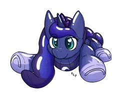 Size: 1600x1200 | Tagged: safe, artist:ponballoon, derpibooru import, princess luna, alicorn, inflatable pony, pooltoy pony, female, image, inflatable, inflatable toy, lying down, png, pool toy, shiny, simple background, solo, transparent background