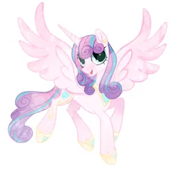 Size: 2048x2048 | Tagged: safe, artist:plinky, derpibooru import, princess flurry heart, crystal pony, image, older, older flurry heart, original art, png