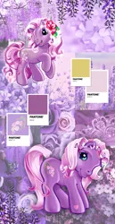 Size: 992x1923 | Tagged: safe, derpibooru import, wysteria, earth pony, pony, g3, the princess promenade, aesthetics, female, flower, flower in hair, image, mare, phone wallpaper, png, wallpaper