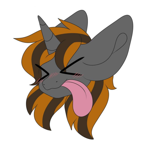 Size: 1568x1600 | Tagged: safe, derpibooru import, oc, oc:nettle kiss, unofficial characters only, pony, unicorn, cross-eyed, horn, image, male, png, silly, silly face, solo, stallion, tongue out