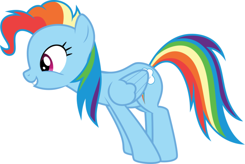 Size: 961x644 | Tagged: safe, artist:sollace, derpibooru import, rainbow dash, pegasus, pony, newbie dash, .svg available, alternate hairstyle, cute, derpibooru exclusive, dynamic dash, female, g4, image, mane swap, mare, png, side view, simple background, smiling, solo, transparent background, vector