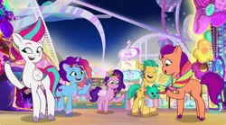 Size: 3300x1841 | Tagged: safe, derpibooru import, edit, edited screencap, editor:quoterific, screencap, hitch trailblazer, pipp petals, sparky sparkeroni, sunny starscout, zipp storm, g5, my little pony: tell your tale, spoiler:g5, spoiler:my little pony: tell your tale, image, misty brightdawn, png, the blockywockys