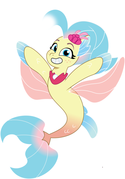 Size: 1318x1879 | Tagged: safe, artist:prixy05, derpibooru import, princess skystar, seapony (g4), g5, my little pony: tell your tale, my little pony: the movie, female, freckles, g4, g4 to g5, generation leap, image, png, seapony (g5), simple background, solo, transparent background, vector