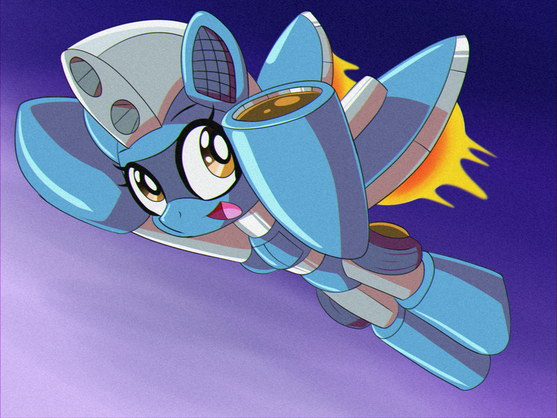 Size: 1440x1080 | Tagged: safe, artist:trackheadtherobopony, derpibooru import, oc, oc:silverstream (robot pony), pony, robot, robot pony, semi-anthro, flying, image, png, solo