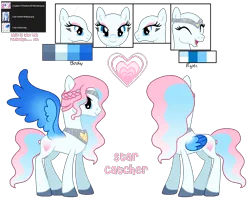 Size: 1068x862 | Tagged: safe, artist:hate-love12, derpibooru import, star catcher, pegasus, pony, g3, base used, colored wings, image, png, reference sheet, solo, wings