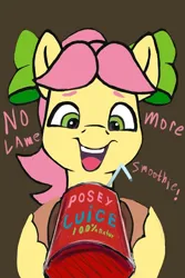 Size: 600x900 | Tagged: safe, artist:ponsce, derpibooru import, posey (g5), earth pony, pony, g5, spoiler:g5, bow, don't dead open inside, female, hair bow, happy, image, jpeg, looking at something, mare, smiling, solo, unshorn fetlocks, when she smiles