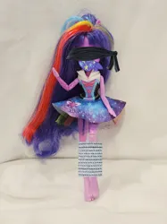 Size: 1750x2334 | Tagged: suggestive, derpibooru import, twilight sparkle, equestria girls, blindfold, doll, g4, gag, image, low effort, my little pony equestria girls: rainbow rocks, png, tied up, toy