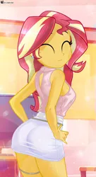 Size: 1160x2131 | Tagged: safe, artist:charliexe, ponerpics import, sunset shimmer, equestria girls, breasts, clothes, image, jpeg