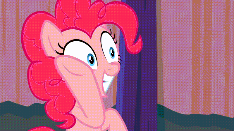 Size: 1280x720 | Tagged: safe, derpibooru import, screencap, pinkie pie, twilight sparkle, twilight sparkle (alicorn), alicorn, earth pony, pony, a trivial pursuit, angry, animated, bell, confused, cupcake, female, food, gif, glow, glowing horn, horn, image, magic, mare, messy mane, pinpoint eyes, telekinesis, trivia trot, twilight snapple, twilighting