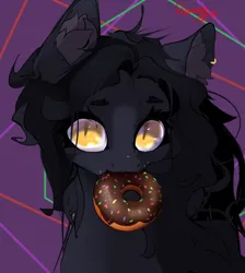 Size: 3500x3900 | Tagged: safe, artist:flutterbutt, derpibooru import, oc, unofficial characters only, pony, bust, donut, food, image, png, portrait, solo