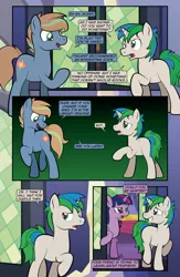 Size: 1920x2948 | Tagged: safe, artist:alexdti, derpibooru import, twilight sparkle, twilight sparkle (alicorn), oc, oc:brainstorm (alexdti), oc:star logic, alicorn, pony, comic:quest for friendship retold, image, png, twilight's castle