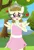 Size: 1920x2796 | Tagged: suggestive, artist:tolpain, banned from derpibooru, ponerpics import, ponybooru import, zippoorwhill, anthro, pony, blushing, clothes, dialogue, dress, female, foal, garden, glasses, image, jewelry, lolicon, looking at you, outdoors, png, spread wings, sundress, tiara, underage, wingboner, wings