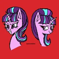 Size: 2000x2000 | Tagged: safe, artist:redactedhaunt, derpibooru import, starlight glimmer, pony, unicorn, bangs, evil grin, female, grin, high res, horn, image, mare, png, s5 starlight, smiling, smirk, solo