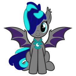 Size: 5000x5000 | Tagged: safe, derpibooru import, edit, editor:awesomegamergame, oc, oc:midnight storm, unofficial characters only, bat pony, pony, absurd resolution, base used, bat ears, bat pony oc, bat wings, cute, eyelashes, fangs, image, jewelry, looking at you, male, male oc, necklace, png, simple background, sitting, spread wings, tail, transparent background, vector, vector trace, wings