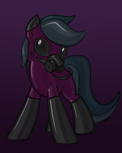 Size: 1535x1930 | Tagged: safe, artist:superderpybot, derpibooru import, oc, unofficial characters only, earth pony, latex pony, original species, pony, digital art, drone, earth pony oc, female, fetish, g4, gas mask, image, latex, latex fetish, mare, mask, png, rubber, rubber boots, rubber drone, shiny, simple background, solo