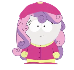 Size: 1199x1135 | Tagged: safe, derpibooru import, sweetie belle, image, png, recolor, south park, wendy testaburger