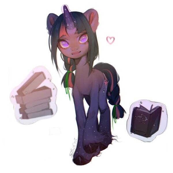 Size: 2048x2048 | Tagged: safe, artist:505p0ni, derpibooru import, twilight sparkle, pony, unicorn, alternate design, book, female, g4, horn, image, jpeg, magic, mare, simple background, solo, telekinesis, unshorn fetlocks, white background