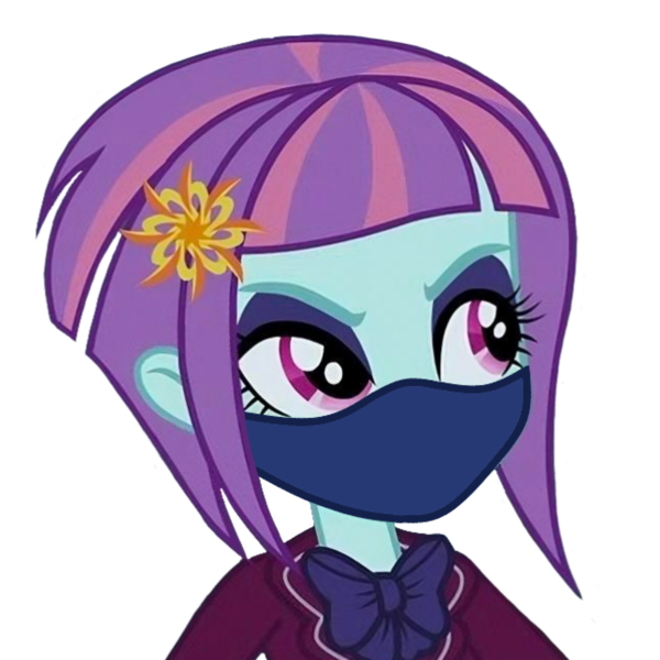 Size: 2160x2160 | Tagged: safe, artist:brokenadam, derpibooru import, sunny flare, equestria girls, angry eyes, clothes, coronavirus, covid-19, crystal prep, crystal prep academy students, crystal prep academy uniform, crystal prep shadowbolts, eyeshadow, face mask, g4, image, makeup, mask, png, school uniform