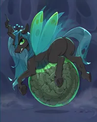 Size: 3171x4000 | Tagged: suggestive, artist:jotun22, derpibooru import, queen chrysalis, changeling, changeling queen, nymph, pony, absurd resolution, adoracreepy, belly, big belly, bugbutt, butt, cave, cheeselegs, chrysalass, commission, creepy, cute, disturbing, dock, featureless crotch, female, fetus, flapping wings, flying, frown, g4, glow, glowing belly, holes, huge belly, hyper, hyper belly, hyper pregnancy, image, impossibly large belly, looking at someone, looking at you, looking back, looking back at you, mommy chrissy, multiple pregnancy, nudity, plot, png, pregnant, quadrupedal, queen pregalis, solo, spreading, tail, tight bulge, translucent belly, transparent belly, transparent flesh, transparent wings, wings