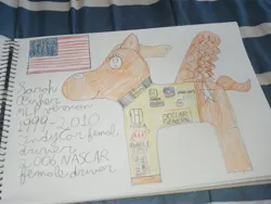 Size: 4000x3000 | Tagged: safe, artist:super coyote 1804, derpibooru import, ponified, pony, image, indianapolis 500, indy 500, indycar, jpeg, nascar, photo, sarah fisher, solo, traditional art, united states