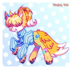 Size: 1114x1065 | Tagged: safe, artist:singingsun, derpibooru import, oc, pony, abstract background, clothes, fluffy tail, image, png, solo, tail