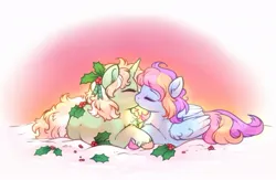 Size: 973x635 | Tagged: safe, artist:sekuponi, ponerpics import, oc, unofficial characters only, pony, duo, duo female, female, image, jpeg, kiss on the lips, mare