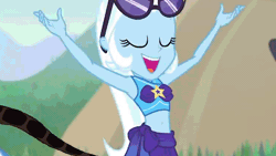 Size: 1920x1080 | Tagged: safe, artist:ocean lover, derpibooru import, edit, edited screencap, screencap, trixie, human, python, snake, equestria girls, equestria girls series, forgotten friendship, animated, arms in the air, bare midriff, bare shoulders, beach, beautiful, belly button, bikini, clothes, coiling, coils, eyes closed, g4, gif, hill, image, kaa, long hair, midriff, open mouth, outdoors, sarong, snake tail, sunglasses, sunglasses on head, swimsuit, tail, white hair, wrapping, youtube, youtube link, youtube thumbnail