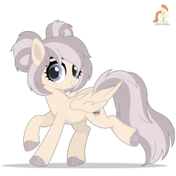 Size: 2760x2760 | Tagged: safe, artist:r4hucksake, derpibooru import, oc, oc:sandy trails, pegasus, pony, base used, blue eyes, cute, image, ocbetes, png, simple background, solo, standing on two hooves, transparent background, twin buns, wings