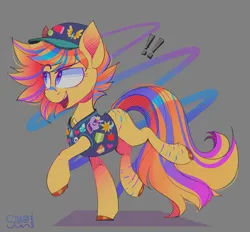 Size: 2807x2606 | Tagged: safe, derpibooru import, oc, unofficial characters only, earth pony, pony, abstract background, cap, clothes, female, full body, hat, image, png, solo