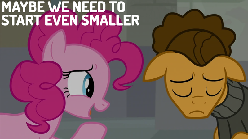 Size: 2000x1125 | Tagged: safe, derpibooru import, edit, edited screencap, editor:quoterific, screencap, cheese sandwich, pinkie pie, the last laugh, image, png