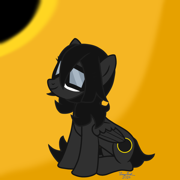 Size: 2048x2048 | Tagged: safe, artist:twiny dust, derpibooru import, oc, oc:eclipse, pegasus, pony, derpibooru exclusive, digital art, eclipse, female, glasses, image, mare, png, solo